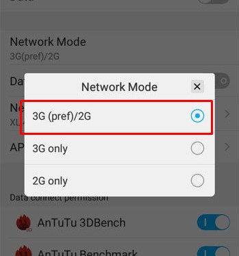 [ASK] Setting Advan Vandroid S3C sinyal 3g/4g only